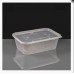 Clear Rectangular Plastic Microwavable Containers/Lids (4 sizes)